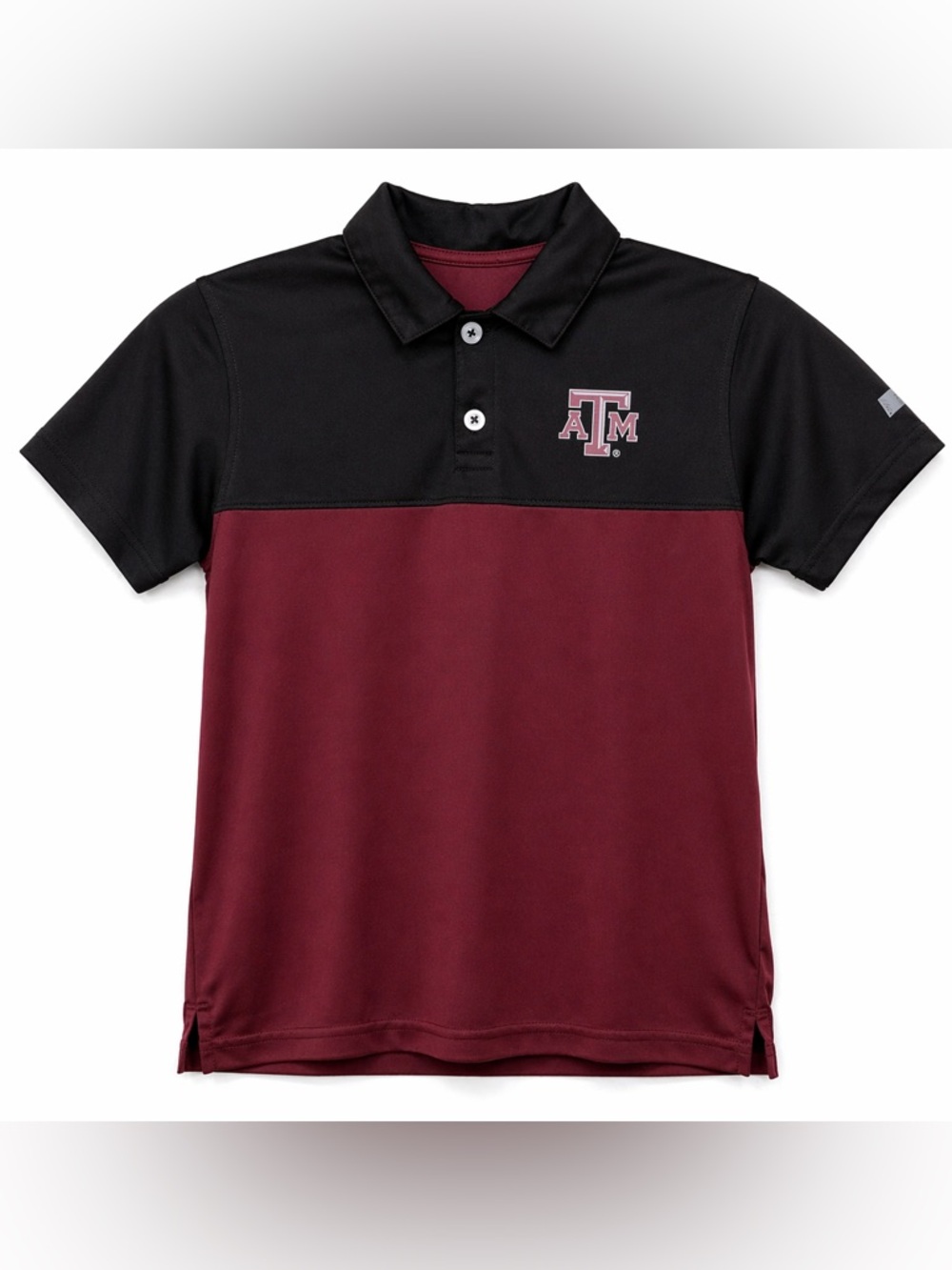 Texas A&M Aggies youth polo shirt size 8 Russell athletic maroon black performan